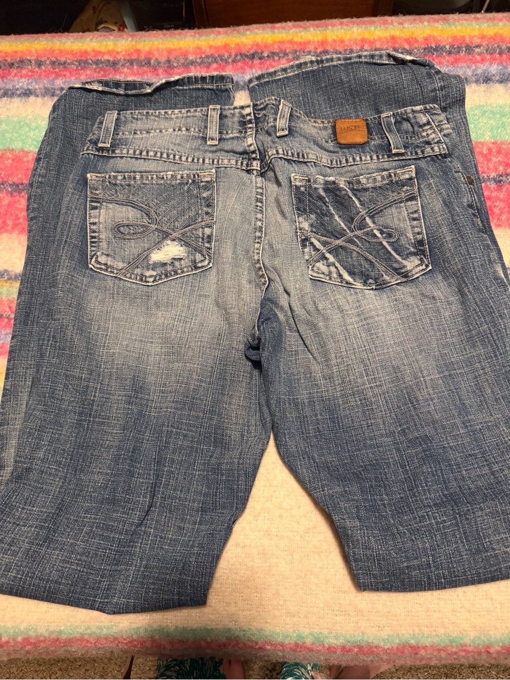 Women’s Blue Distressed Denim Shorts